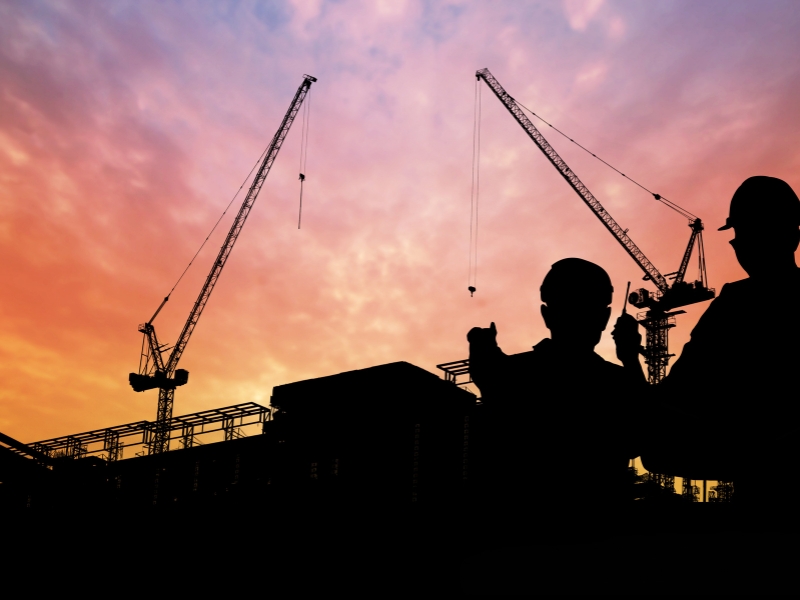 construction work panorama